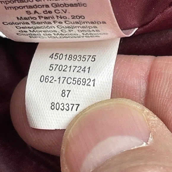 Zenergy by Chico's Quilted Embroidered Jacket Burgundy Velvet Trim Womens Size 0 - Picture 6 of 11